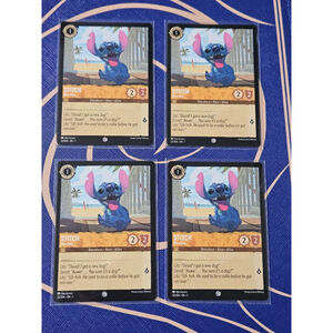 Disney Lorcana Amber Play Set (4 cards) Stitch New Dog